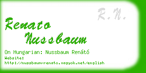 renato nussbaum business card