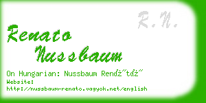 renato nussbaum business card